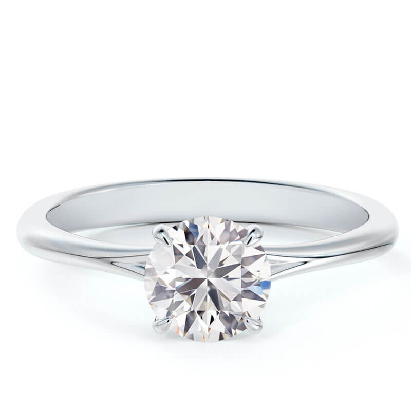 De Beers 0.68 tcw Forever Pave Round Brilliant Diamond Engagement