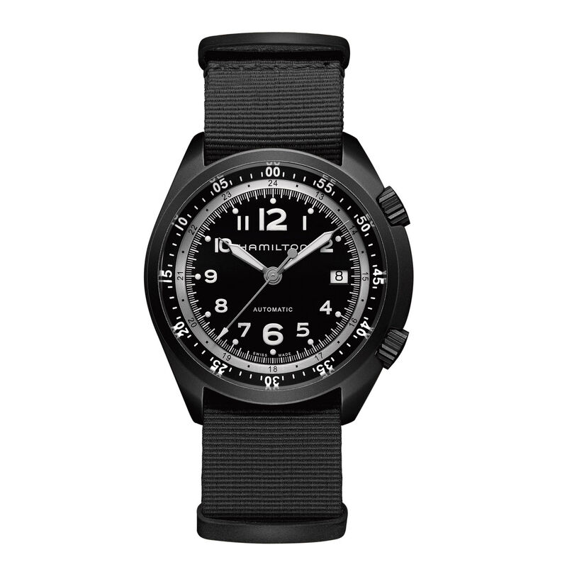 Hamilton Khaki Aviation Pilot Pioneer Aluminum Watch Black Dial, 41mm image number 0