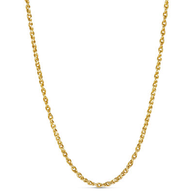 Toscano 24-Inch Curb Link Chain, 14K Yellow Gold