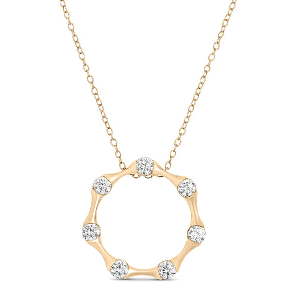 Diamond V Initial Letter Pendant 14K White Gold, Women's Necklace, by Ben Bridge Jewelers