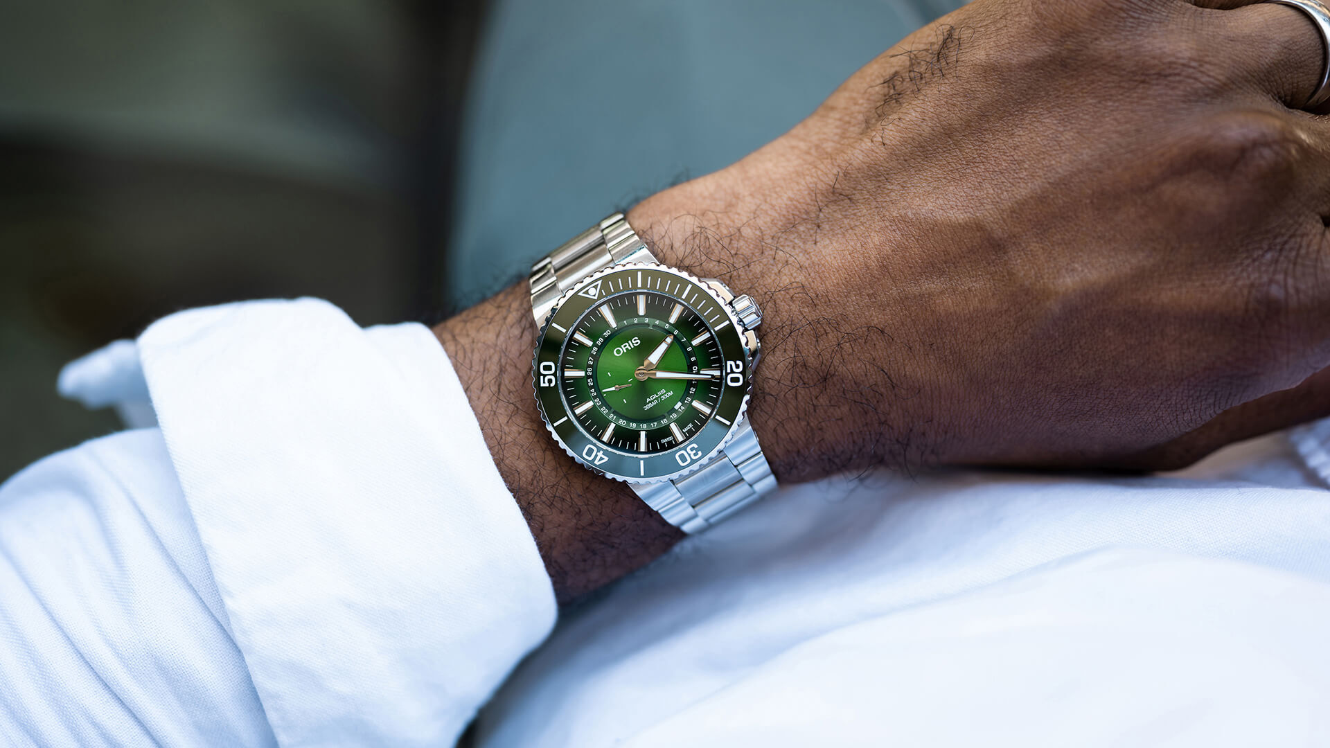 Oris Hangang Limited Edition Watch Green Dial 43.50mm