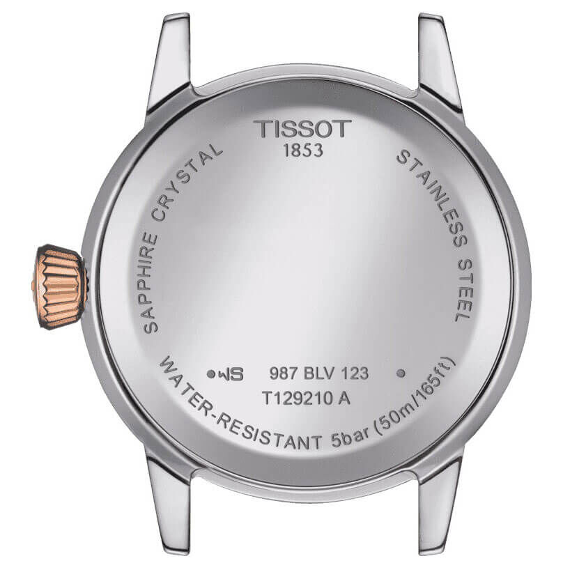 Tissot Classic Dream Lady Rose PVD White Dial Quartz Watch 28mm