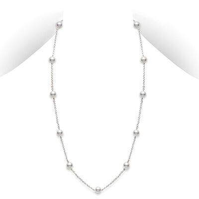 Mikimoto Akoya Cultured Pearl Necklace, 5mm, A+, 18K