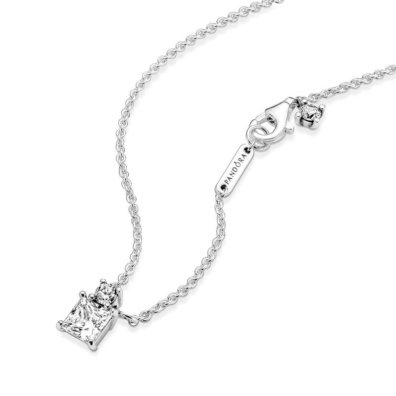 PANDORA Cubic Zirconia Silver Fashion Necklaces & Pendants for