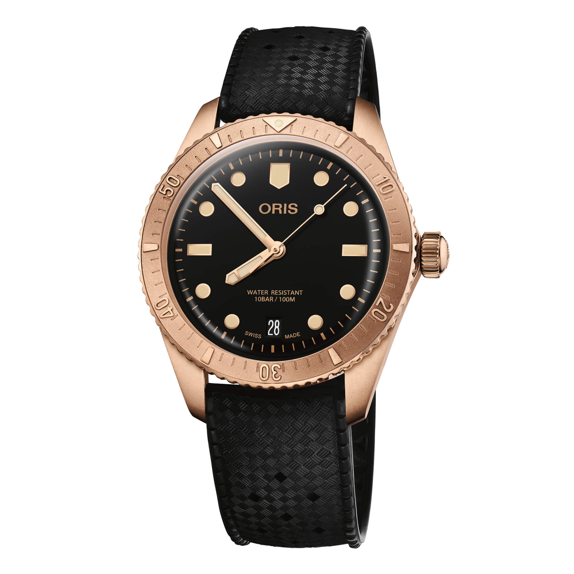 Oris Divers Sixty Five Date Cotton Candy Sepia Watch Black Dial