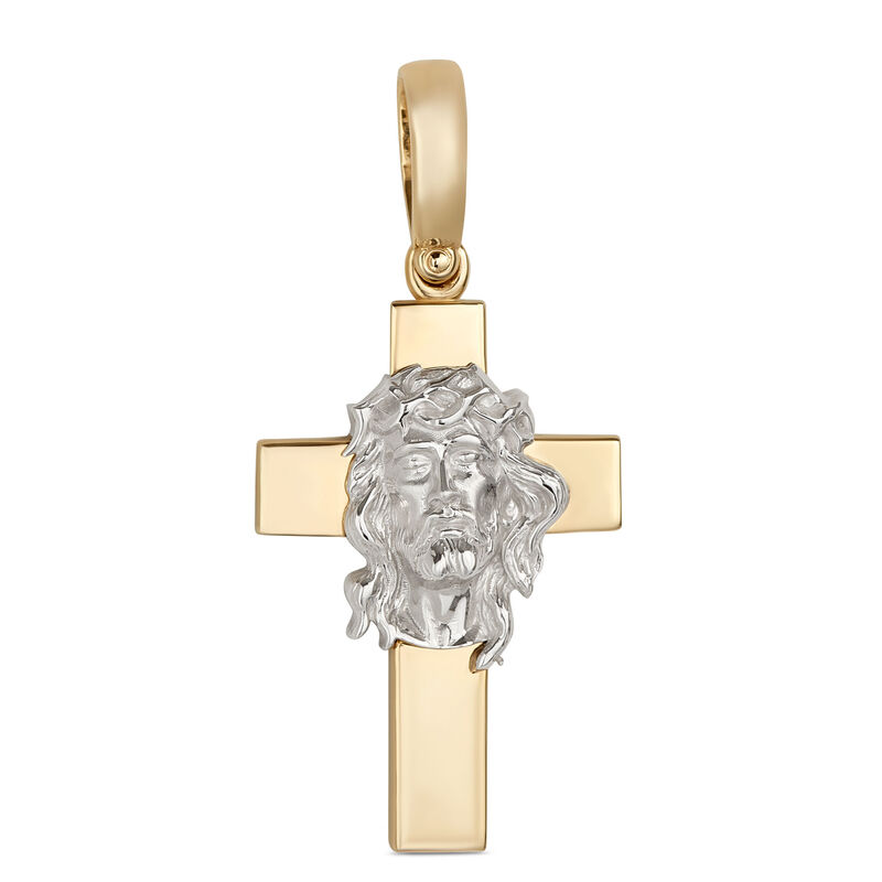 Toscano Two-Tone Crucifix Pendant, 14K Gold image number 0