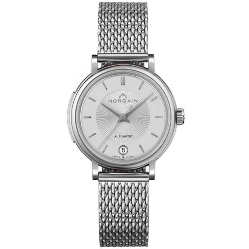 Norqain Freedom 60 White Dial Milanaise Stainless Steel Bracelet Automatic Watch, 34mm image number 0