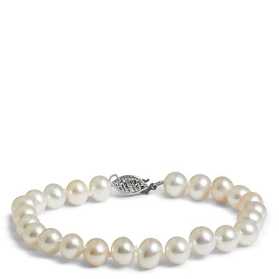 Cultured Freshwater Pearl Bracelet 14K