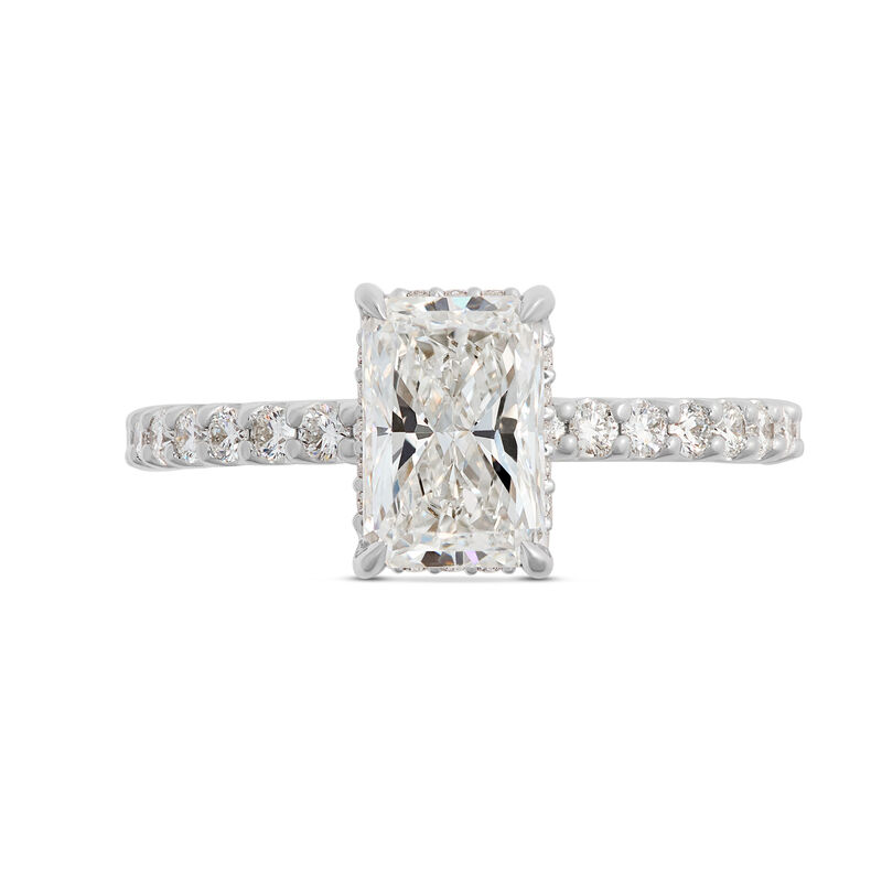 Bella Ponte Radiant Diamond Engagement Ring, 14K White Gold image number 3