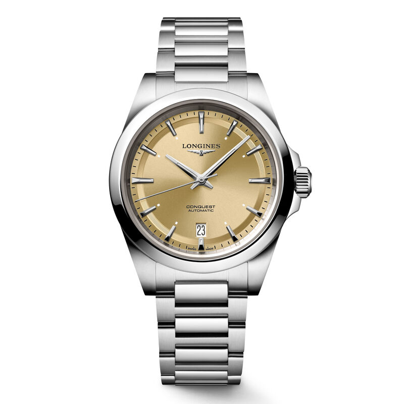 Longines Conquest Champagne Sunray Dial Watch, 38mm image number 0