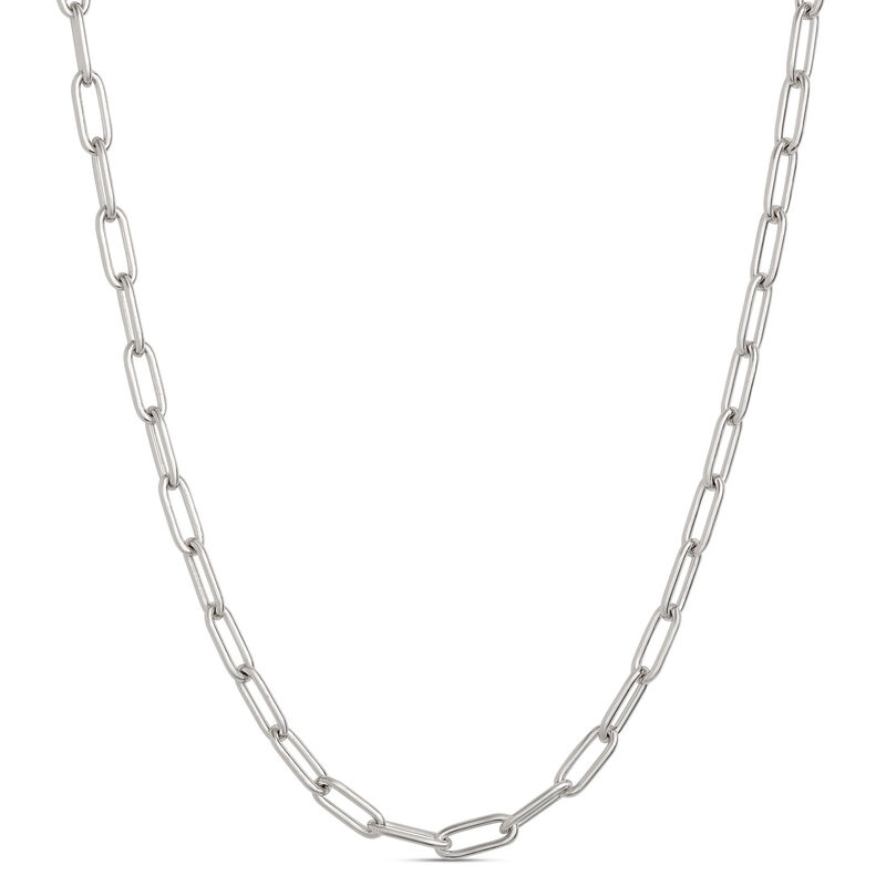 Toscano 20-Inch Paperclip Chain, 14K White Gold image number 0