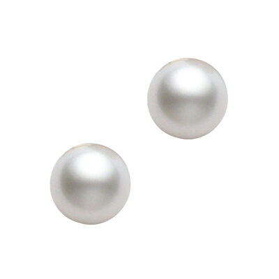 Mikimoto Akoya Cultured Pearl Earrings 6mm, AA, 18K