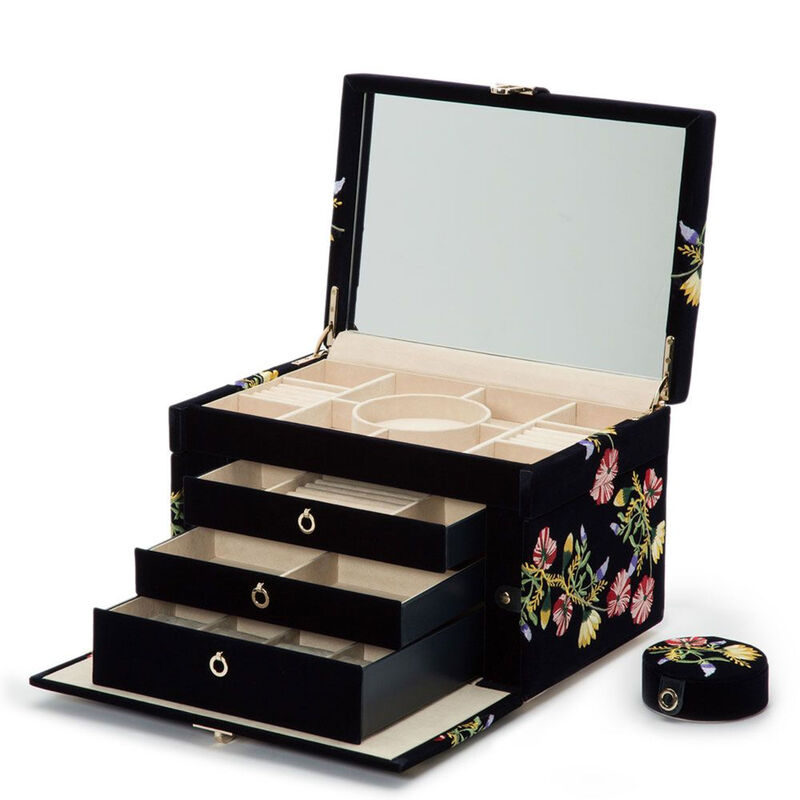 WOLF Zoe Large Jewelry Box 13.25" L x 9.25" W x 9.25" H image number 2