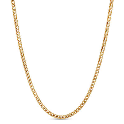 Toscano 24-Inch Round Franco Chain Necklace, 18K Yellow Gold