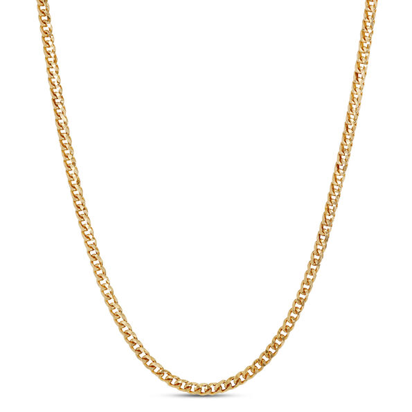 Toscano 24-Inch Round Franco Chain Necklace, 18K Yellow Gold