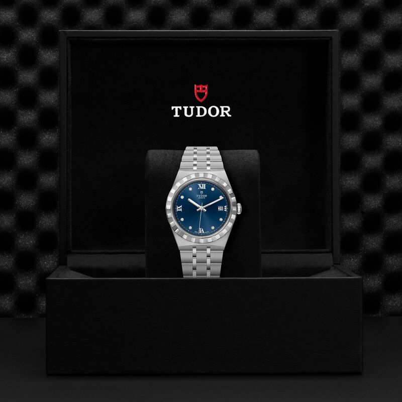 TUDOR Royal Watch Steel Case Blue Dial Steel Bracelet, 38mm image number 4
