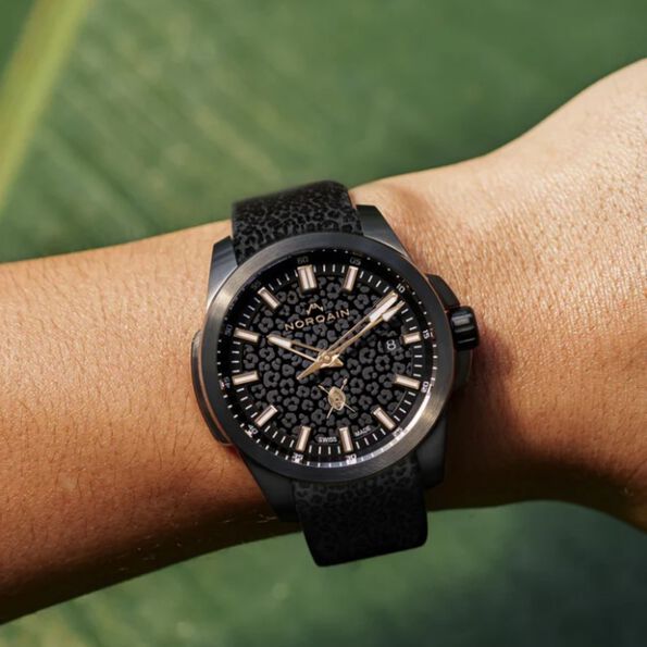 Norqain Independence Hakuna Mipaka Leopard Black Dial Watch, 40mm