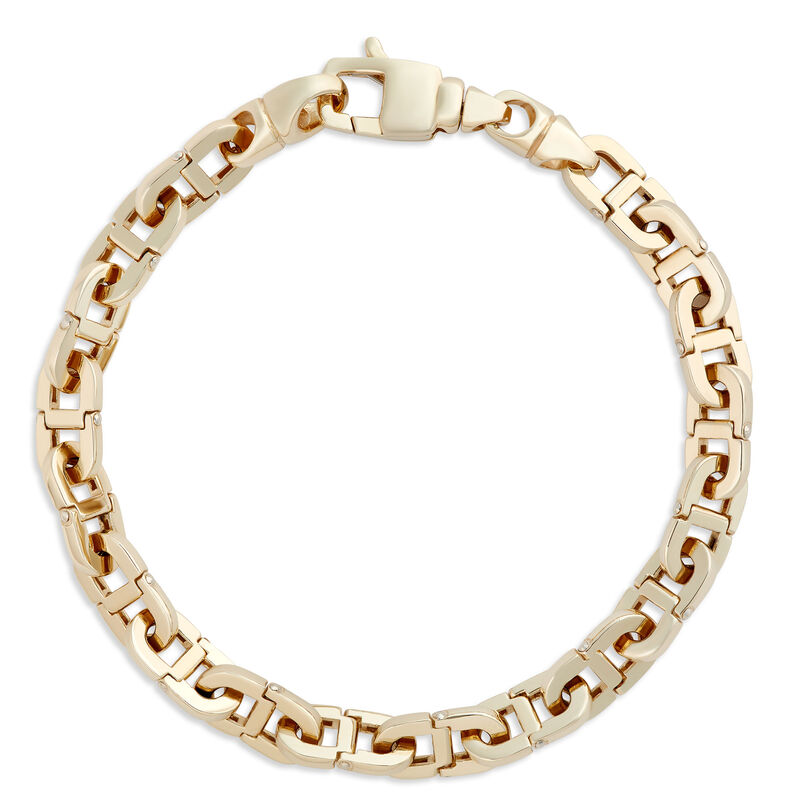 Toscano Hinged Link Chain Bracelet in 14K Yellow Gold image number 0