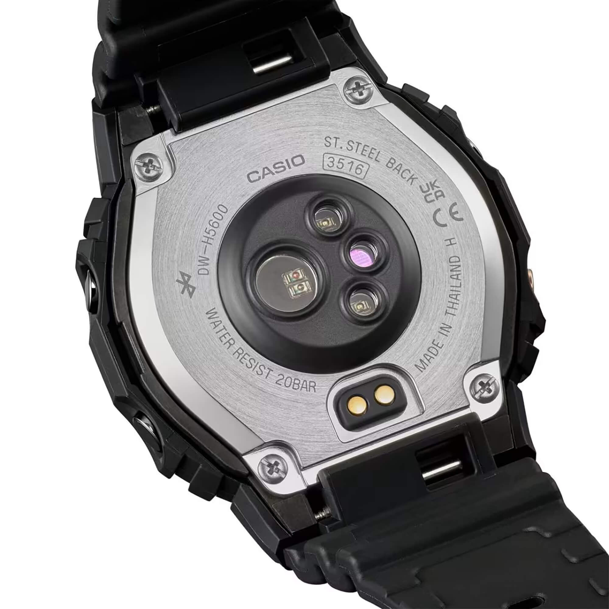 G-Shock Move 5600 Series Watch Black Dial Black Resin Strap, 51.1mm