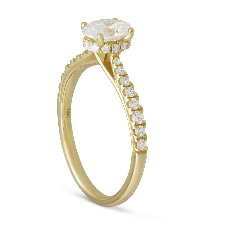 Oval Diamond Ring in 14K Yellow Gold image number 1
