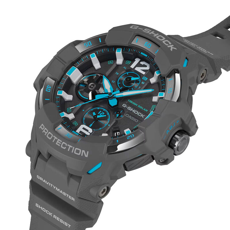 G-Shock GRB300-8A2Gravity Master Grey Blue Bluetooth Pilot Watch, 54.7mm image number 1