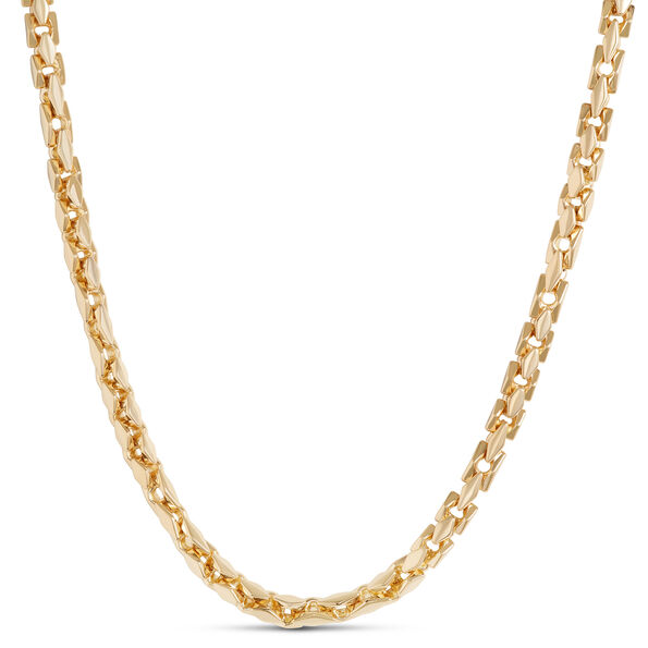 Toscano 24-Inch Rhombus Chain with 6.3mm Links, 14K Yellow Gold
