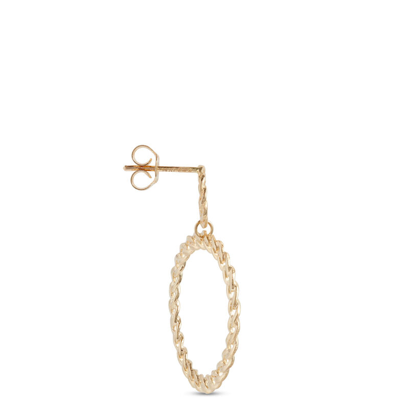 Toscano Chain Link Circle Drop Earrings, 14K Yellow Gold image number 1