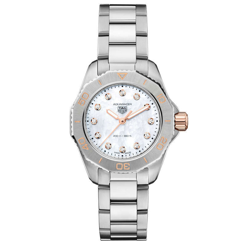 TAG Heuer Aquaracer Professional 200 Watch Steel Case Mother of Pearl Dial, 30mm image number 0