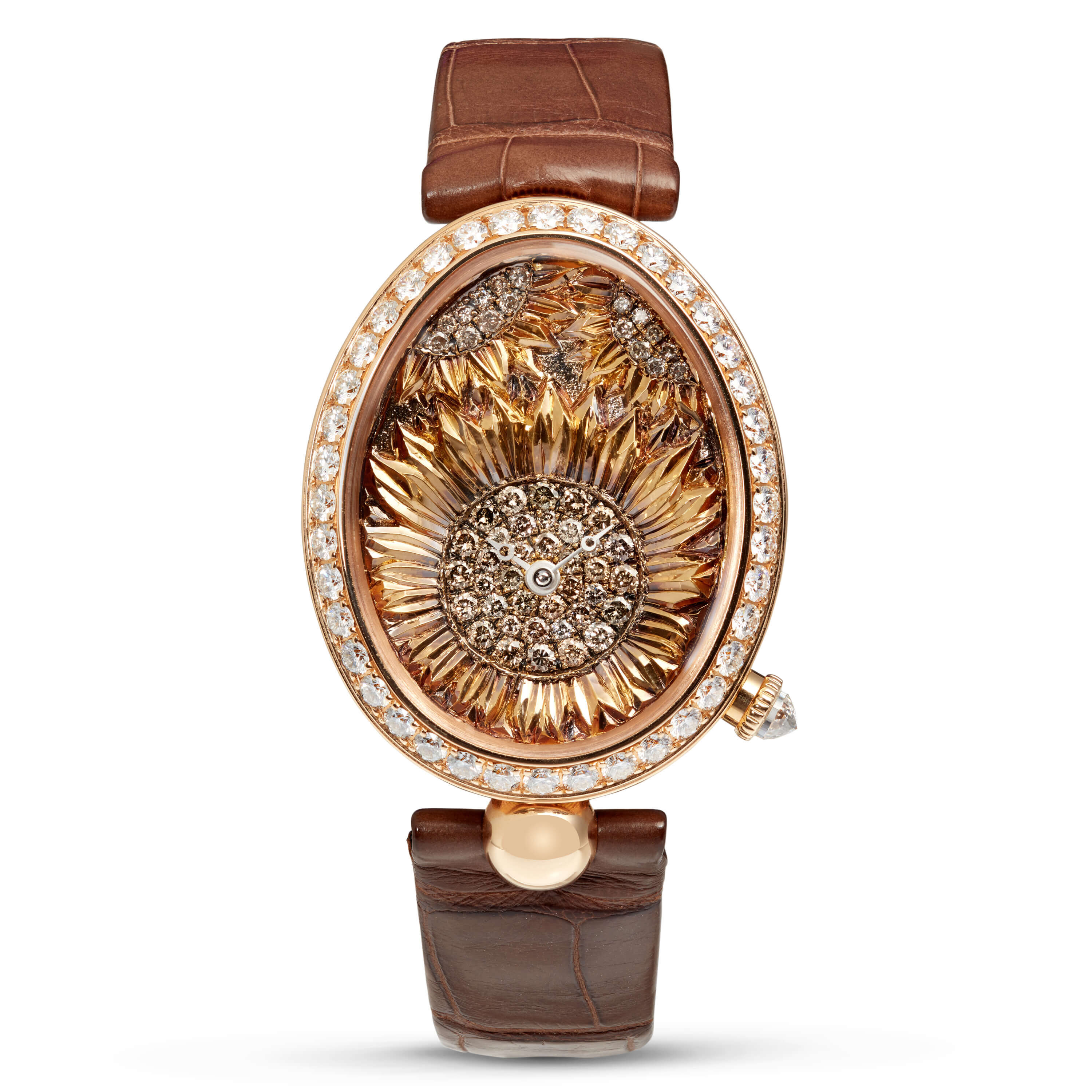 Breguet Queen of Naples Cameo Watch Rose Gold Diamond Bezel