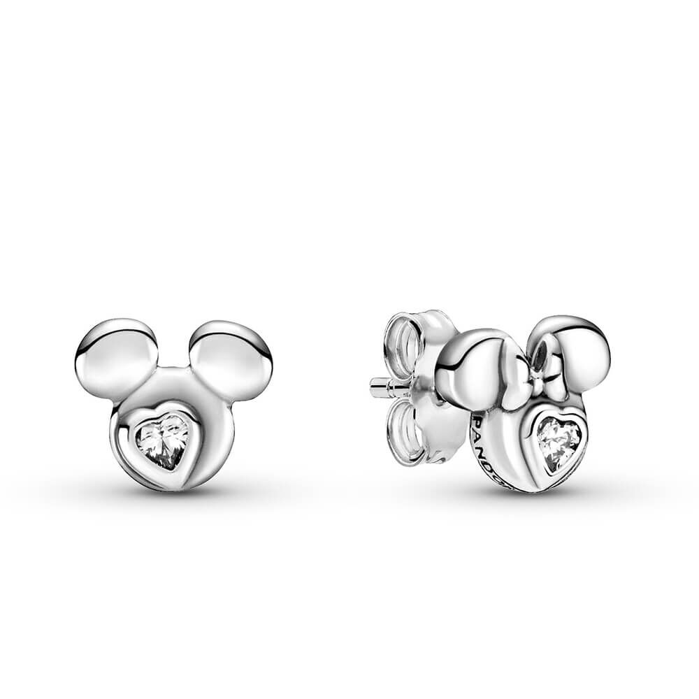 Pandora DISNEY Mickey Silver With CZ Earrings 290577CZ