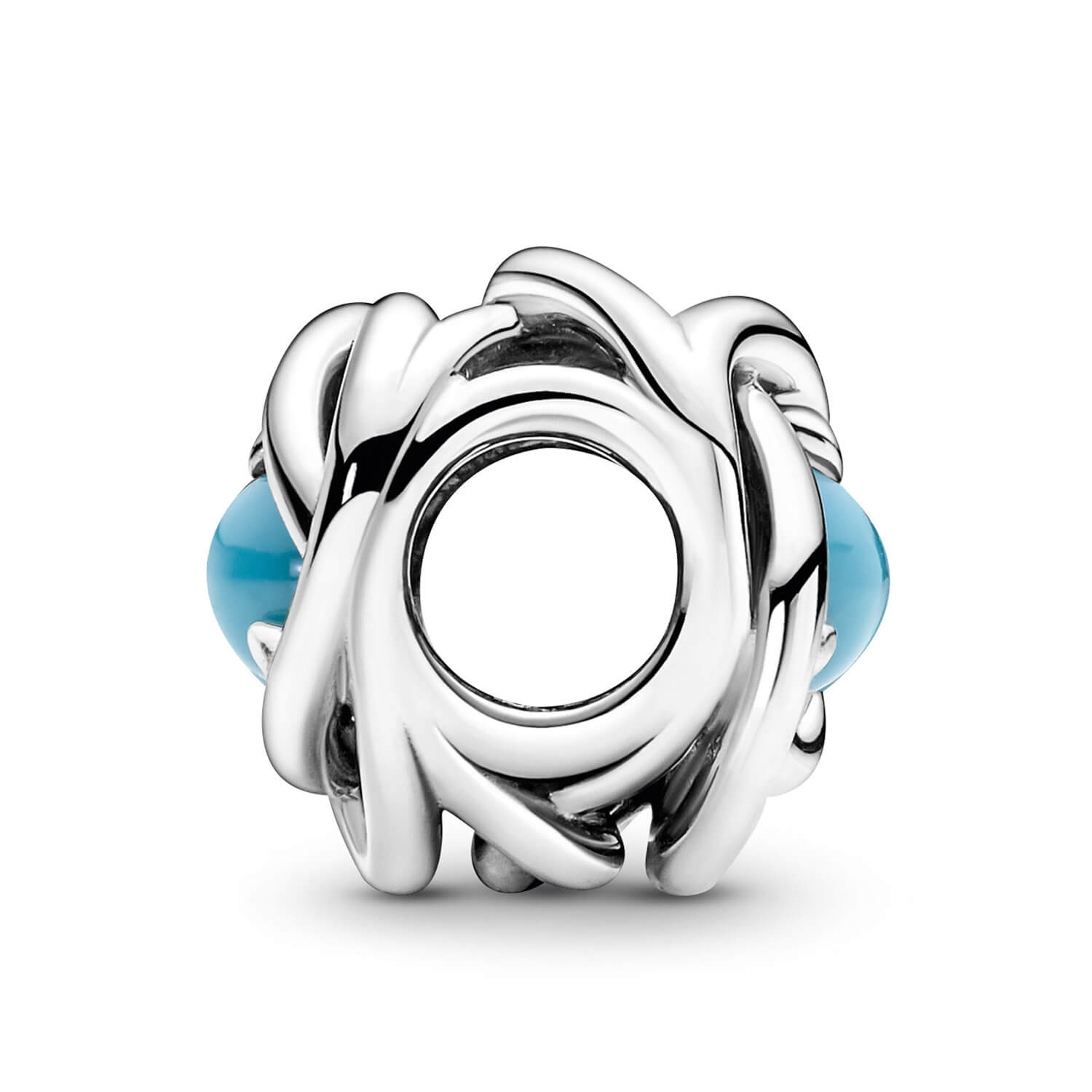 Pandora Turquoise Blue Crystal Eternity Circle Charm