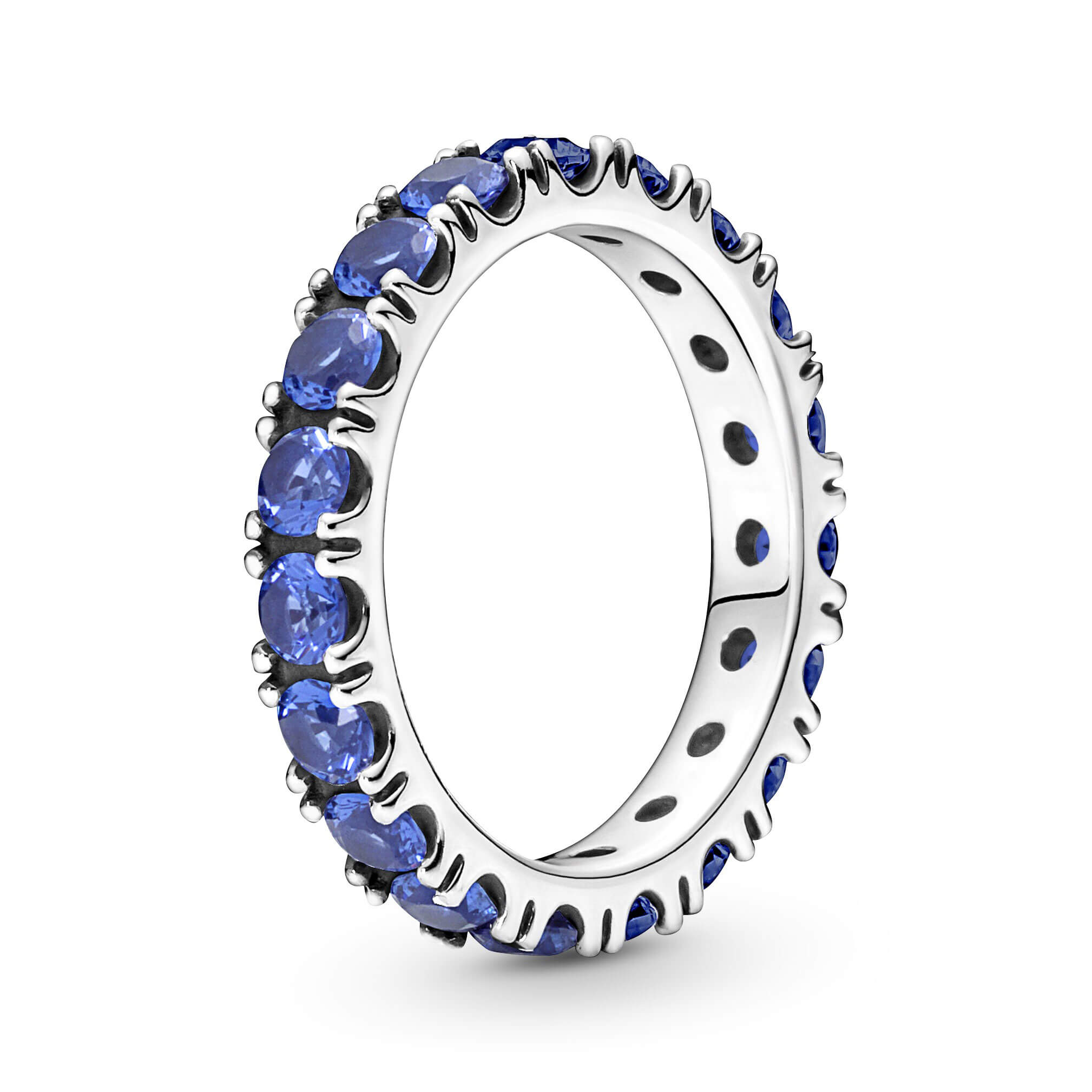 Pandora Blue Sparkling Crystal Row Eternity Ring