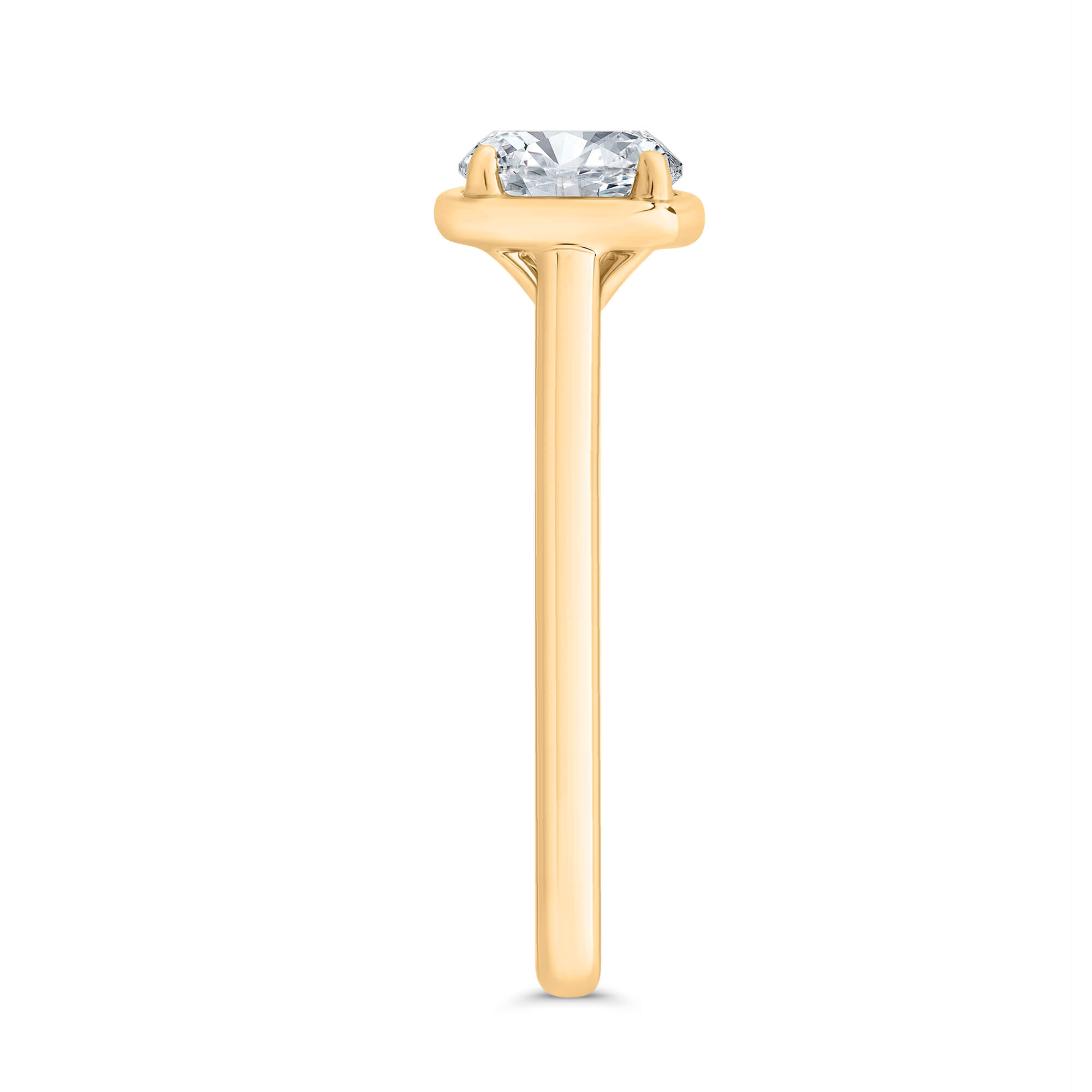 Bella Ponte Split Shank Engagement Ring Setting, 14K Yellow Gold