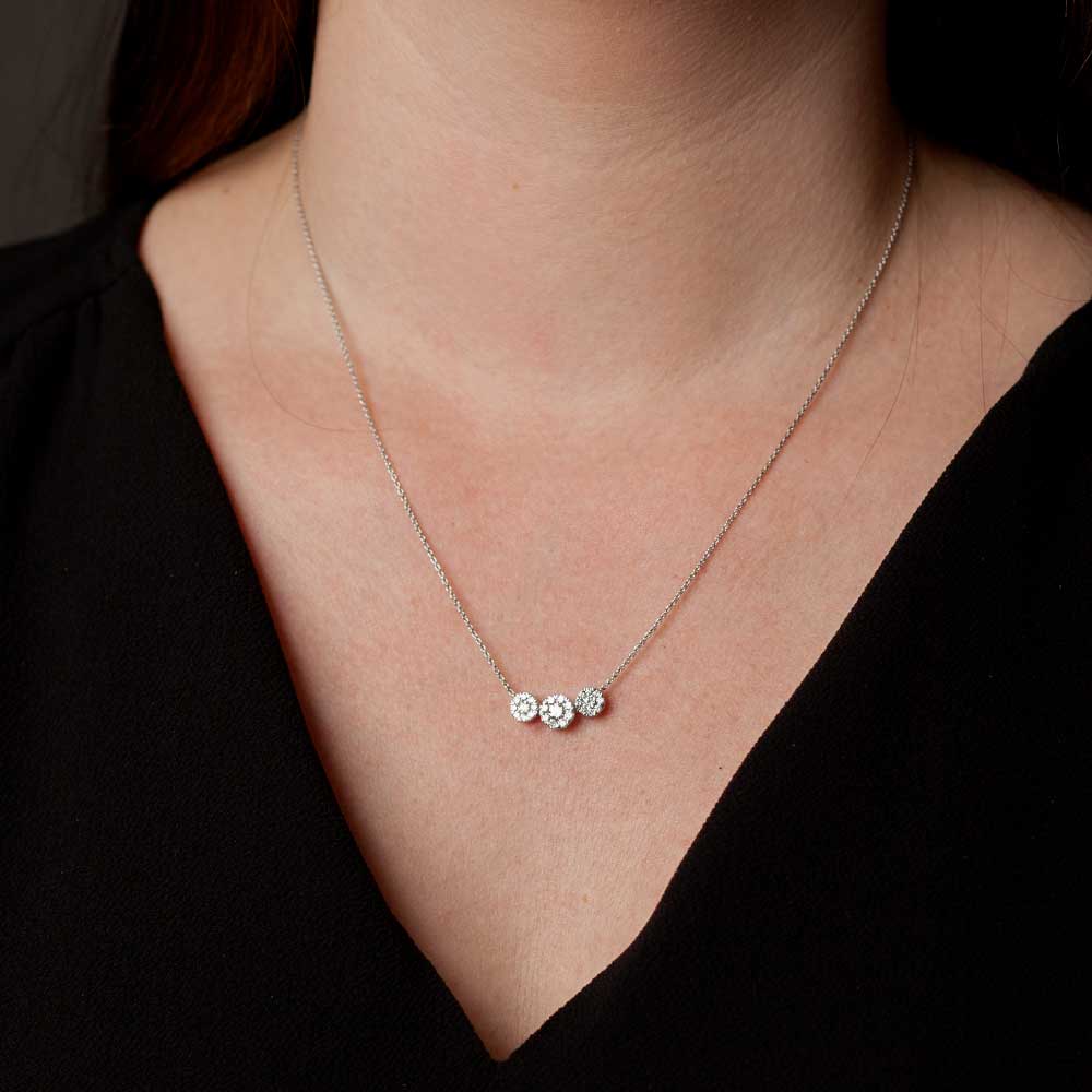 three circle diamond necklace