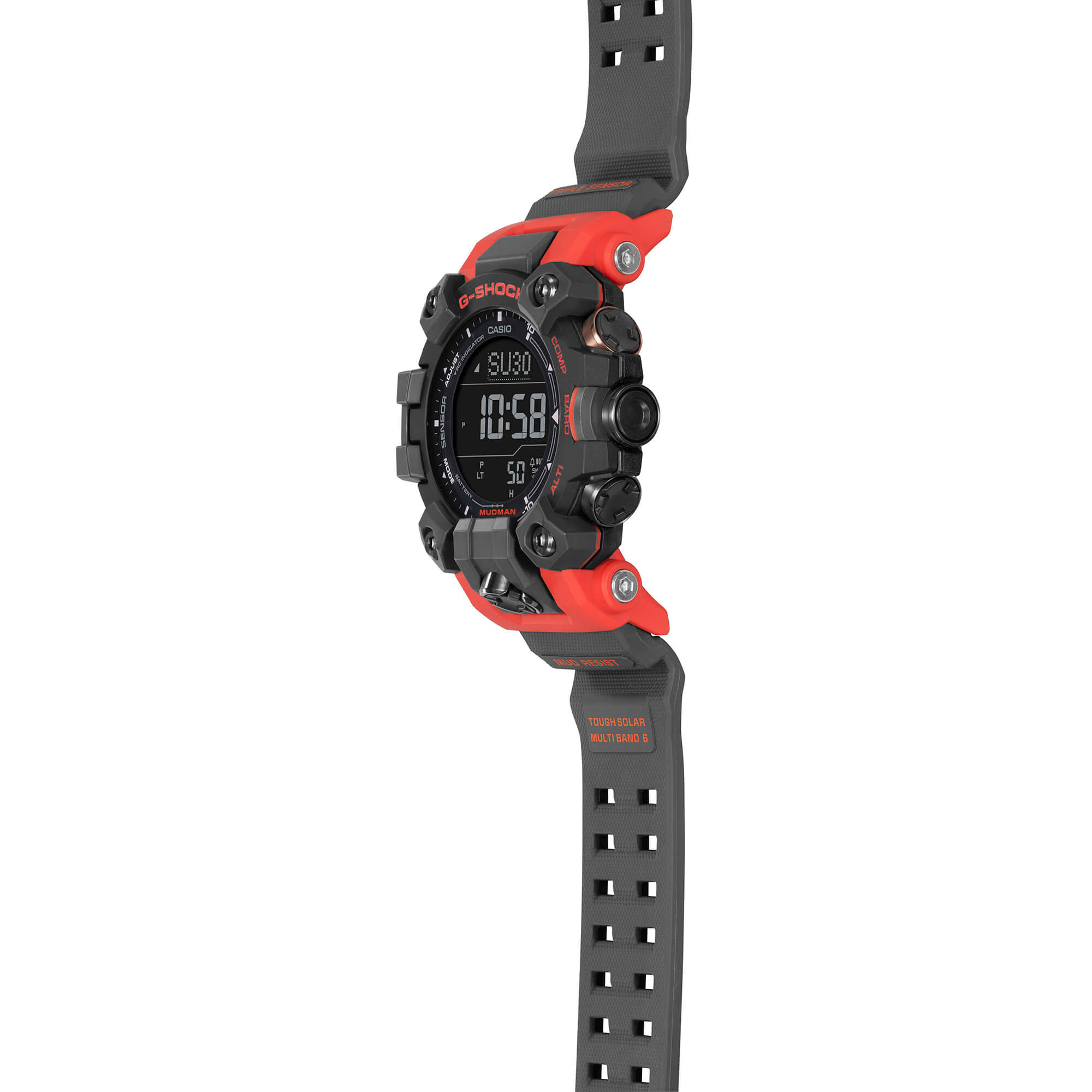 GW9500-1 | G-SHOCK Bold Black & Red Triple-Sensor Watch | CASIO