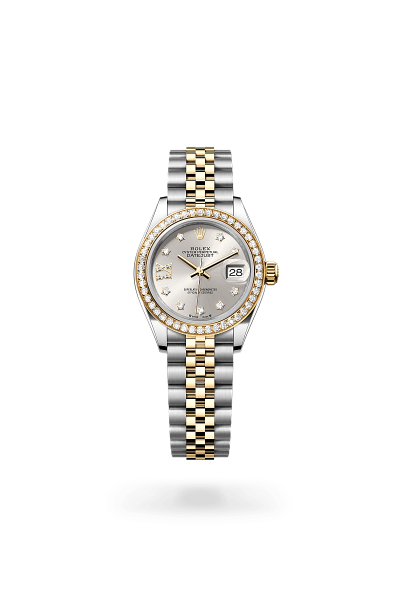 rolex lady-datejust in yellow rolesor - combination of
                oystersteel and yellow gold, m279383rbr-0003 - ben bridge