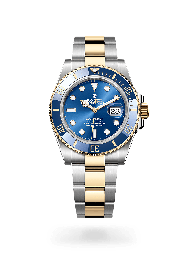 rolex submariner in yellow rolesor - combination of
                oystersteel and yellow gold, m126613lb-0002 - ben bridge