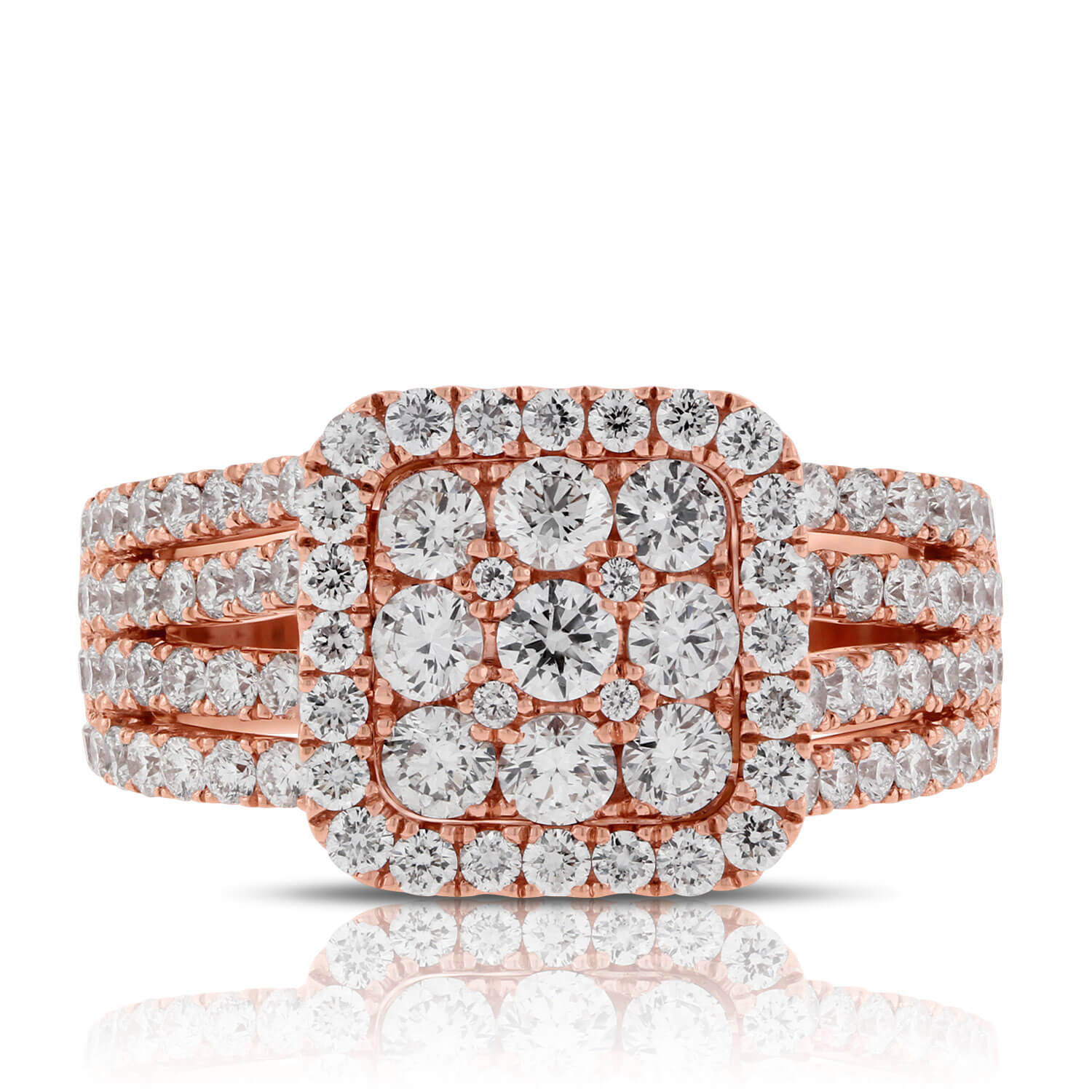 Rose Gold Halo Diamond Ring 14K | Ben Bridge Jeweler