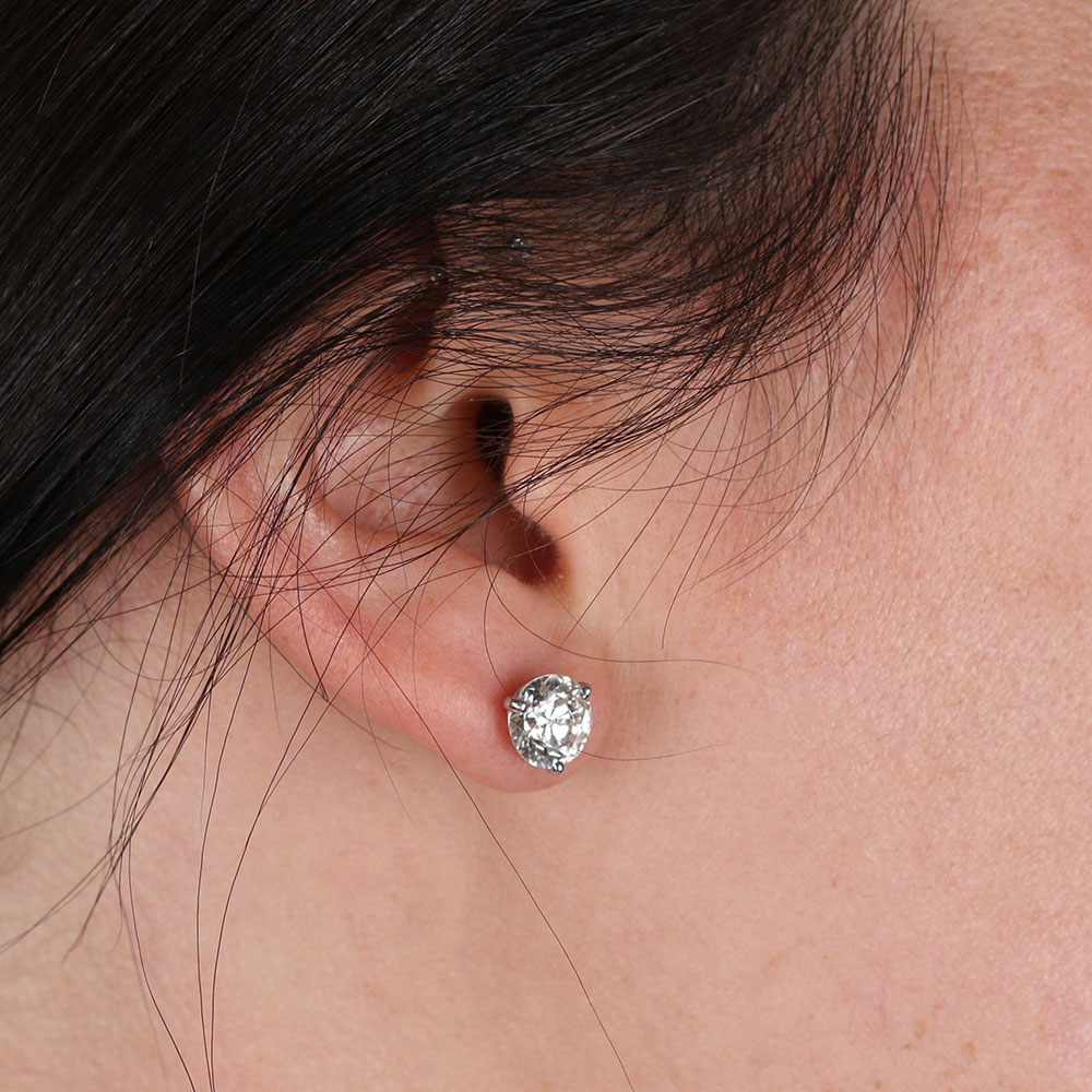 Rose Gold Stud Earring 14K, 8mm, Women's & Men's, by Ben Bridge Jewelers
