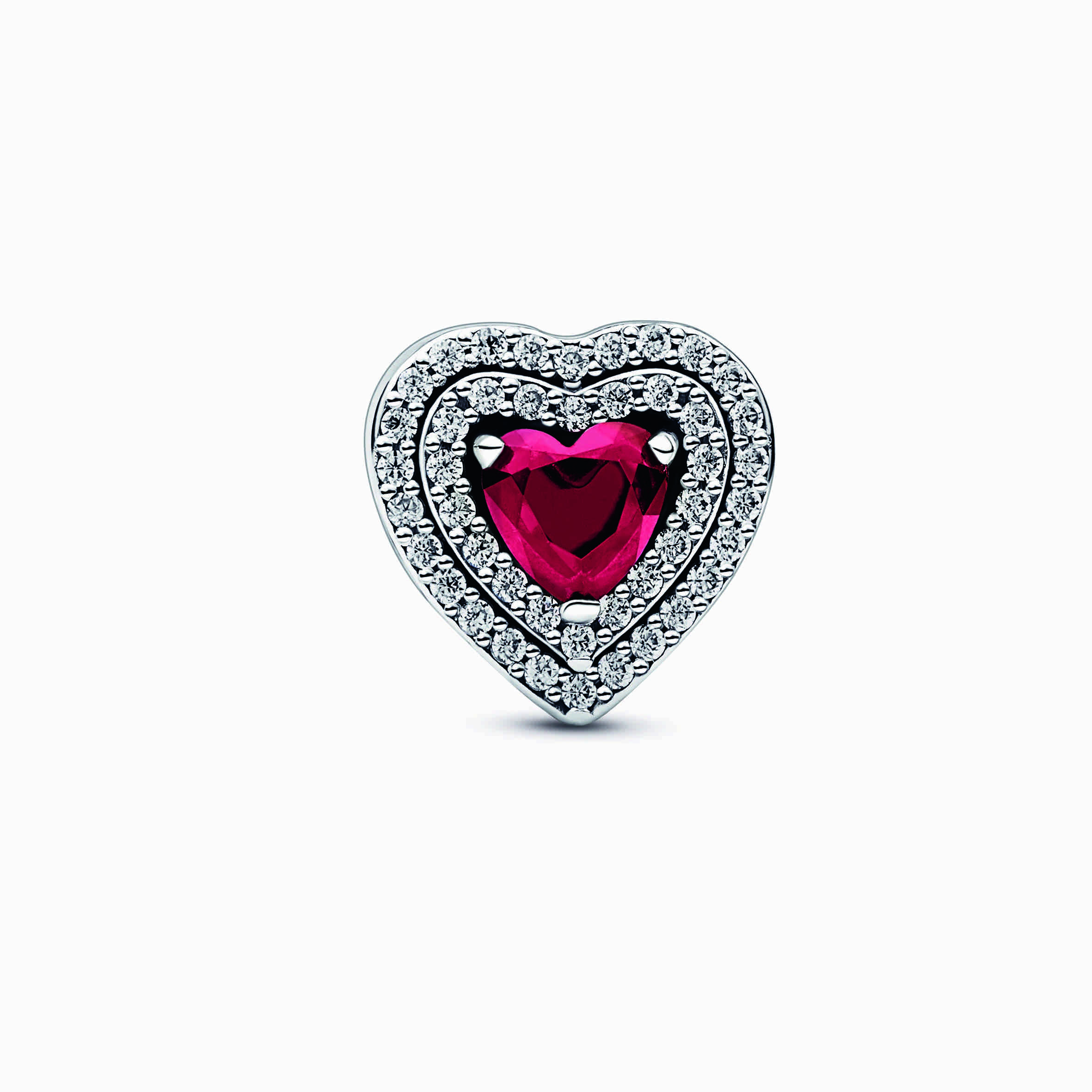 Pandora Sparkling Red Levelled Heart Charm