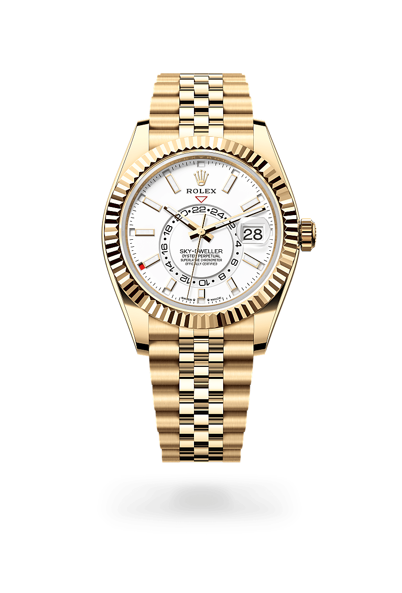 rolex sky-dweller in 18 kt yellow gold, m336938-0006 - ben bridge