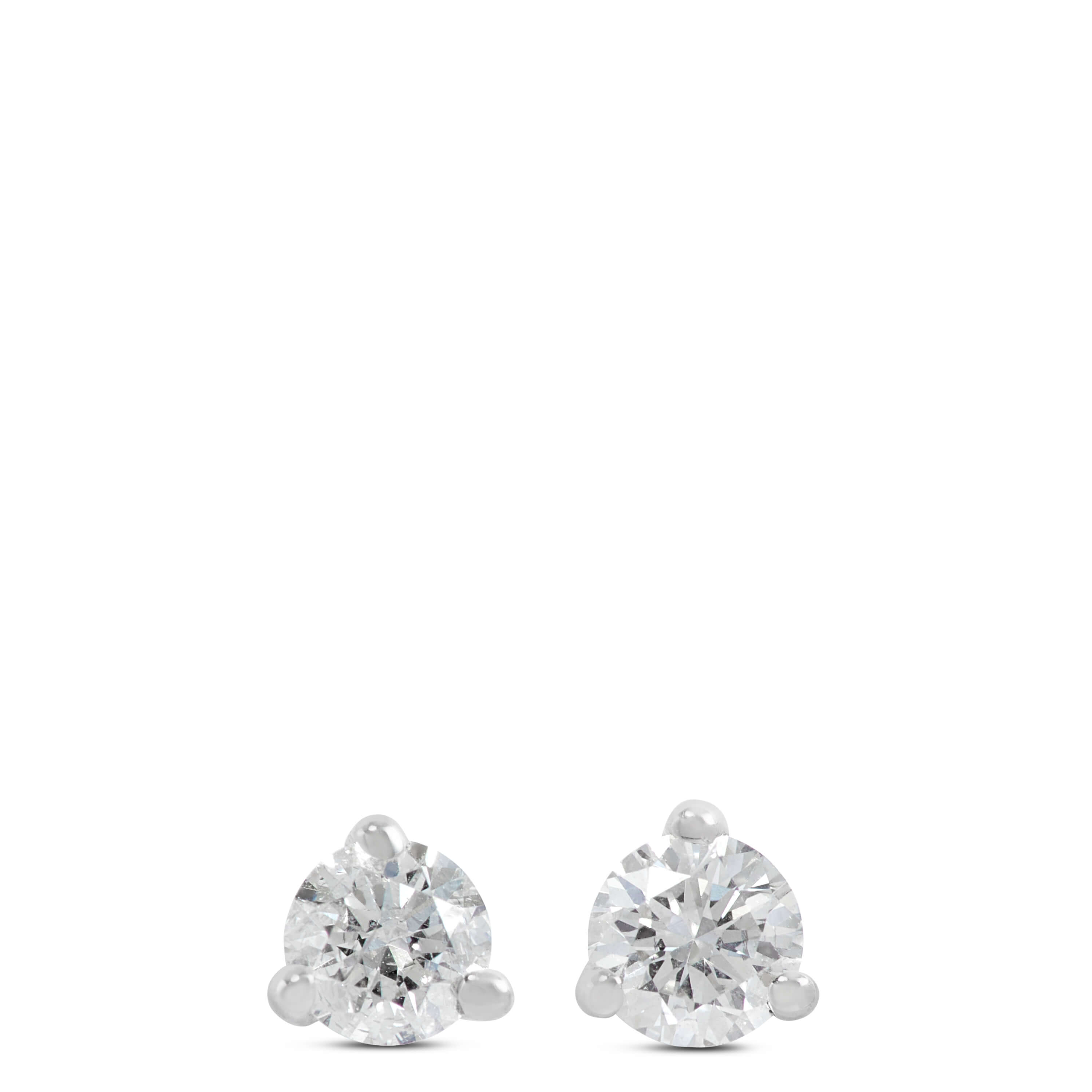 Diamond Solitaire Earrings 14k 1 10 Ctw Ben Bridge Jeweler