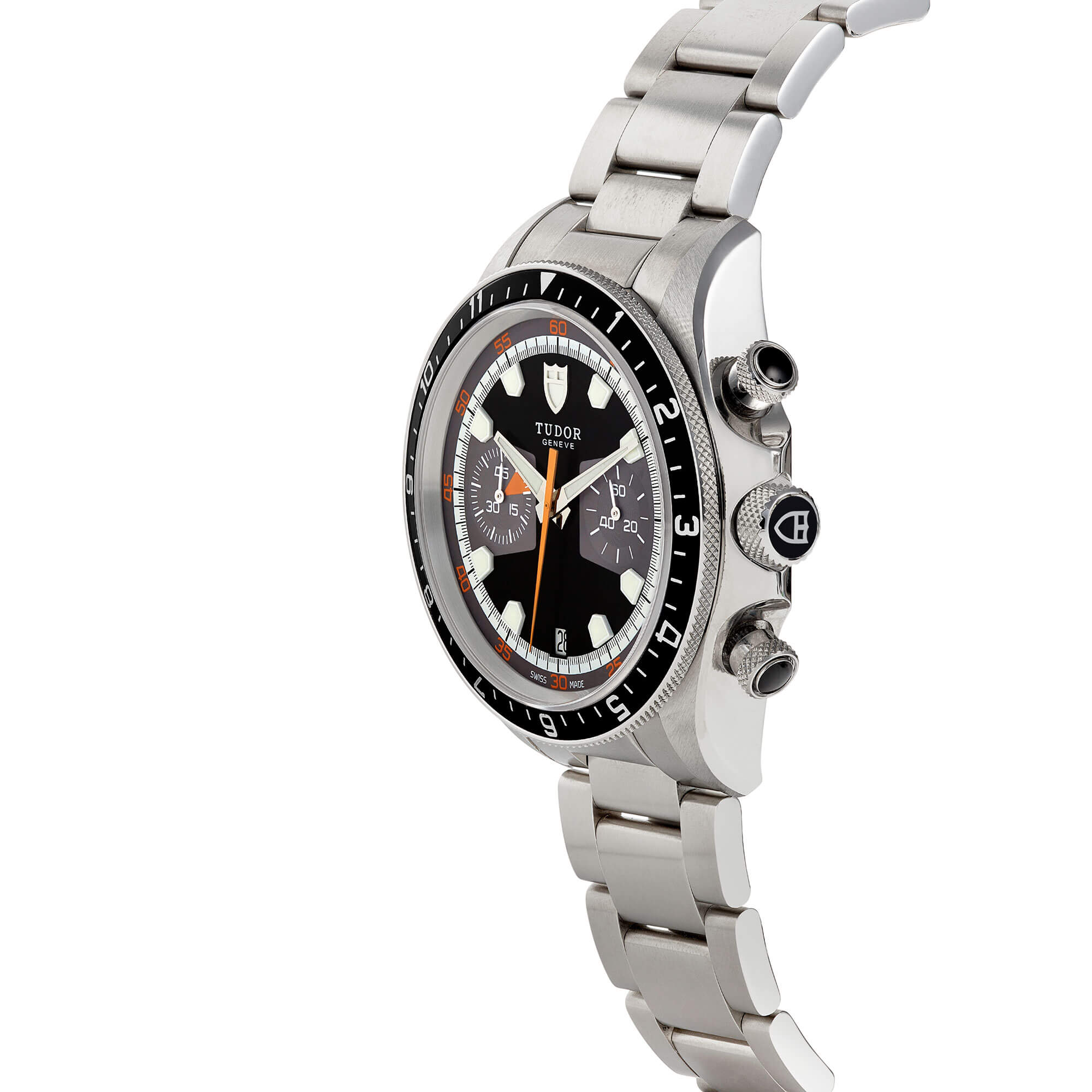 Pre Owned 42mm TUDOR Heritage Chrono Stainless Steel Black Dial