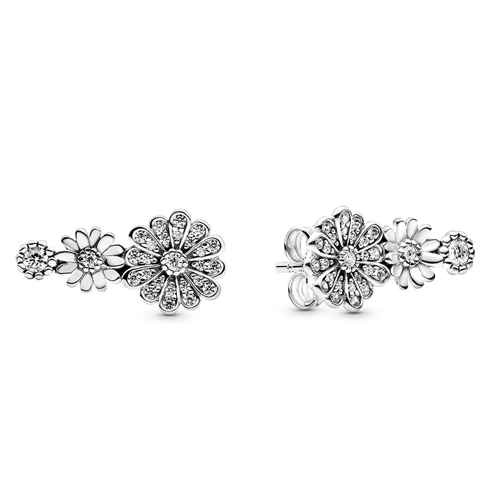 Pandora Sparkling Daisy Flower Trio CZ Stud Earrings | Ben Bridge Jeweler