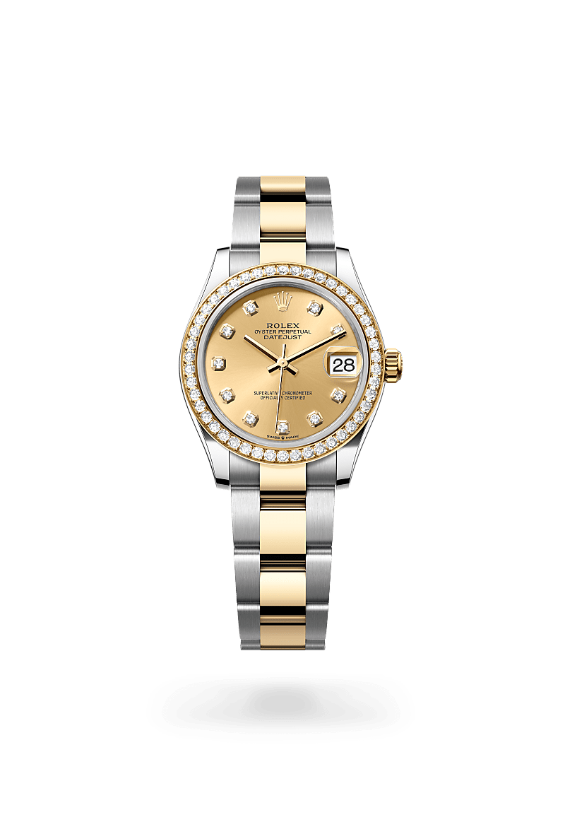 rolex datejust in yellow rolesor - combination of
                oystersteel and yellow gold, m278383rbr-0025 - ben bridge