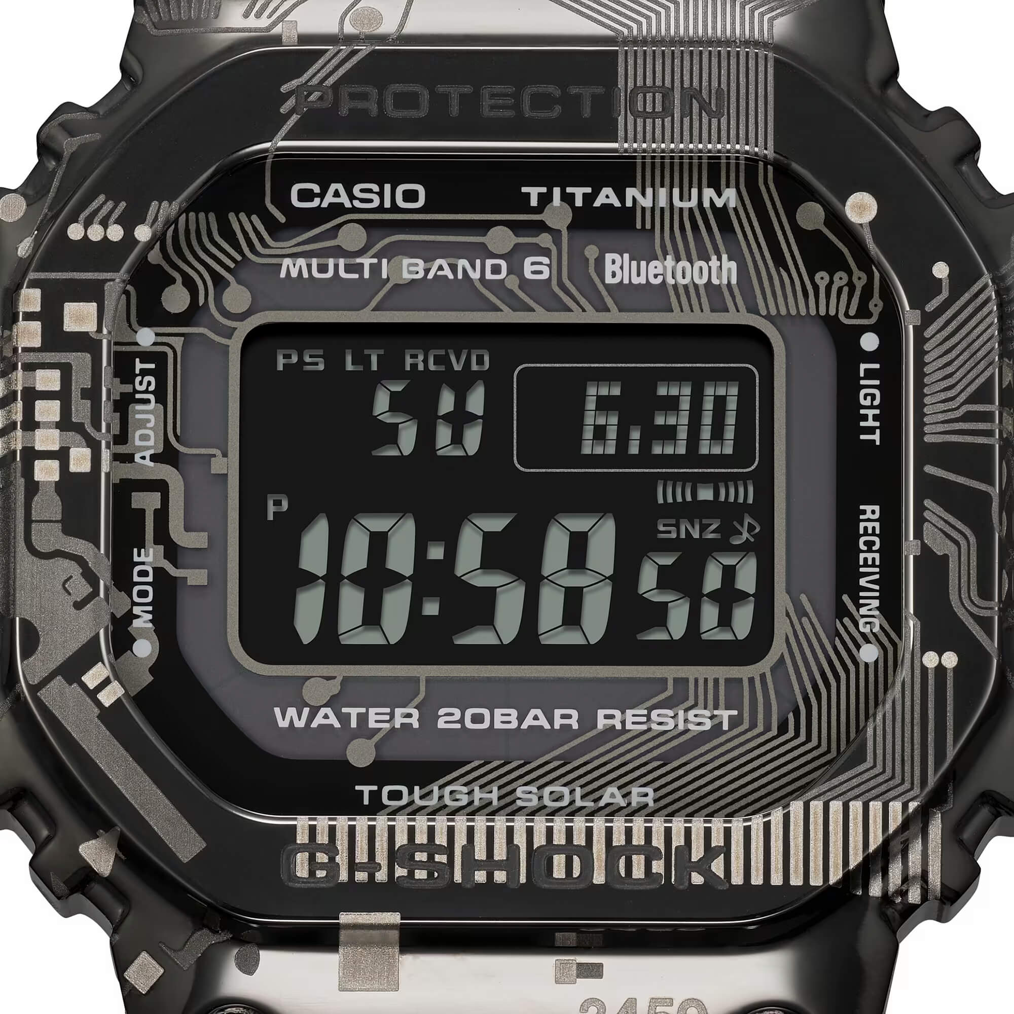 G-Shock Full Metal Watch Digital Dial Black Camo Titanium Bracelet 
