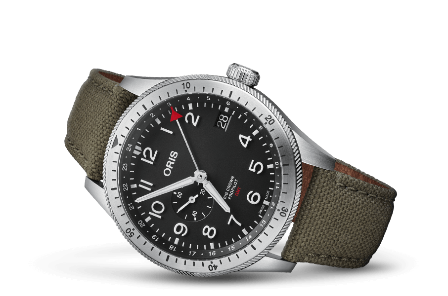 Oris Big Crown ProPilot Timer GMT Watch Black Dial 44mm