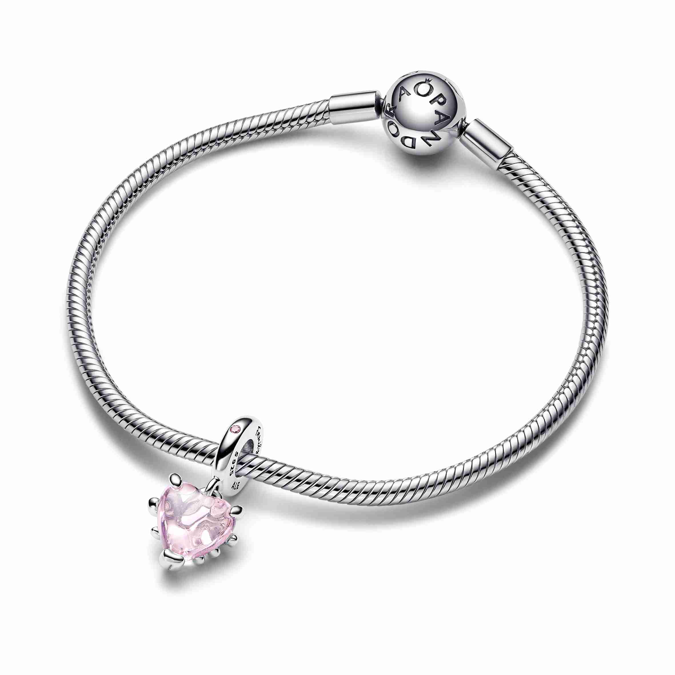 Pandora Pink Family Tree & Heart Dangle Charm