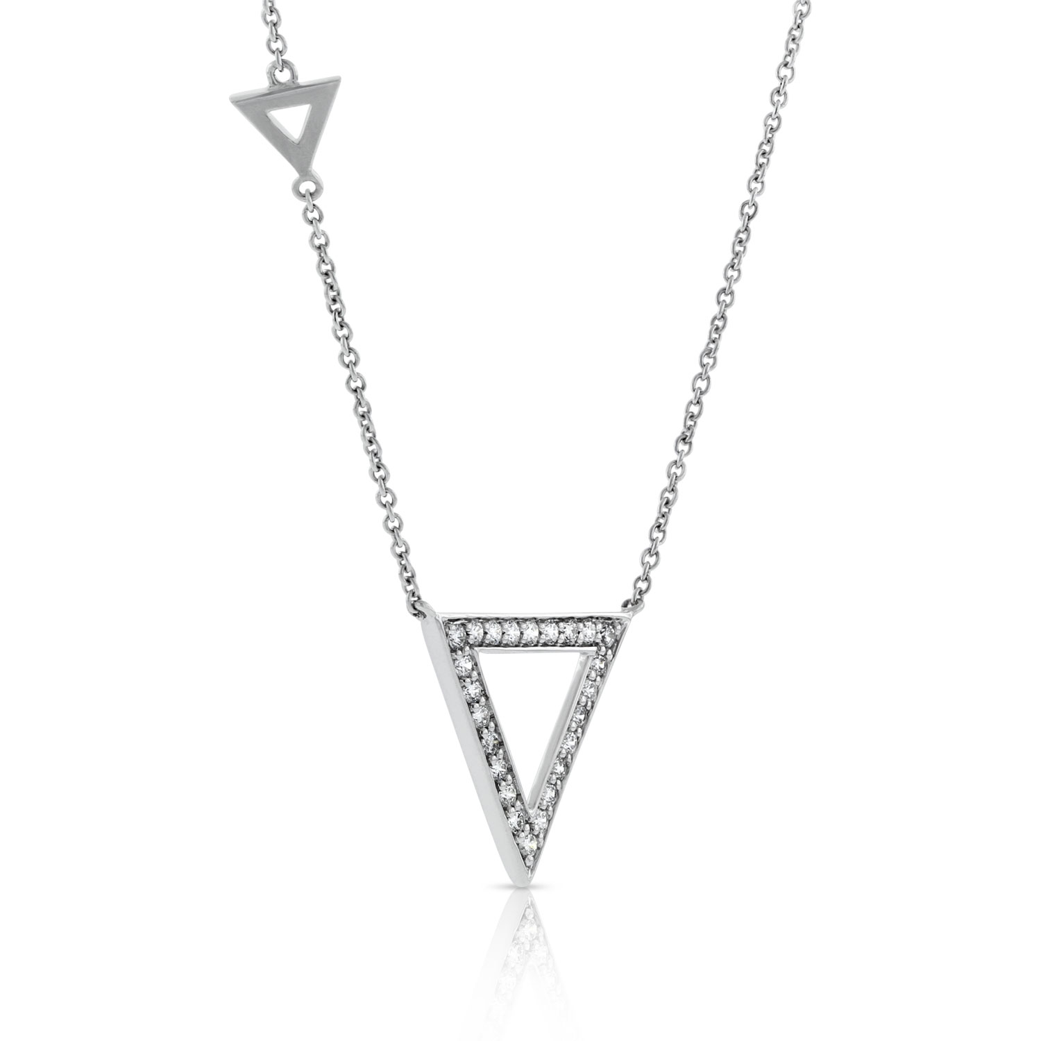 Diamond Triangle Geometric Necklace 14K | Ben Bridge Jeweler