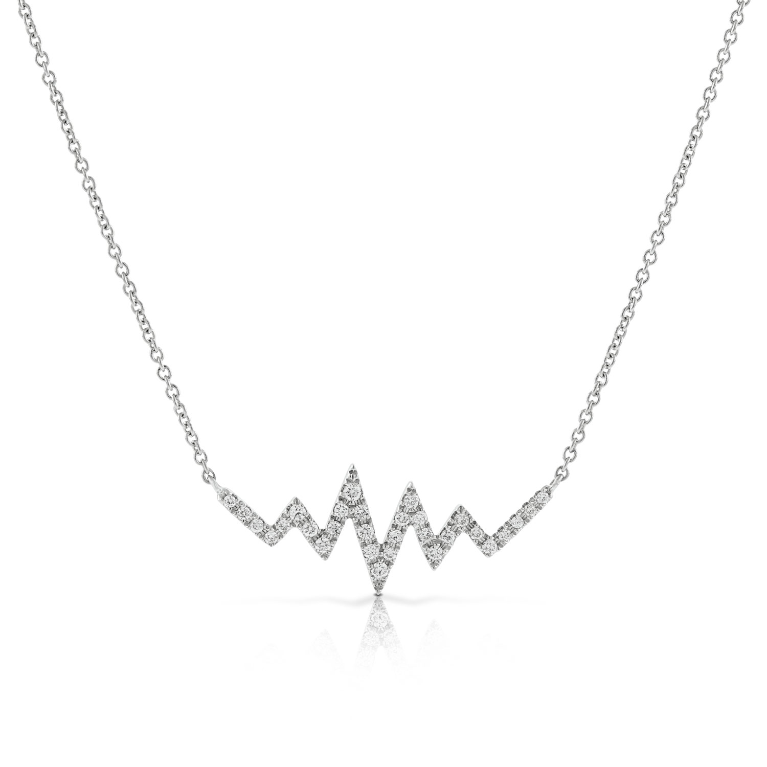 diamond ekg necklace